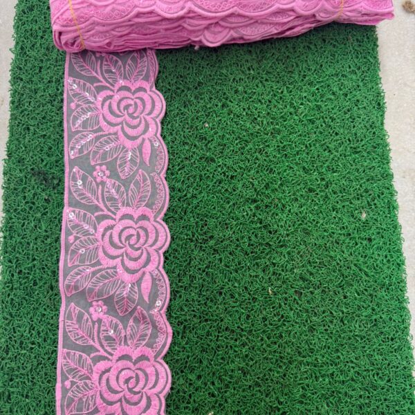 Organza Floral Rose Embroidery Lace – 20 Meter