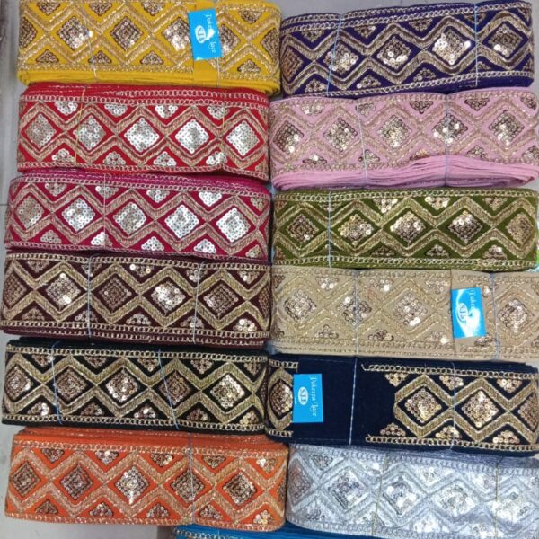 Royal Diamond Mirror Velvet Lace – 9 Meter