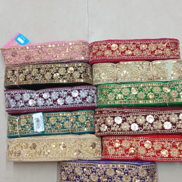 Royal Bloom Floral Velvet Lace – 9 Meter