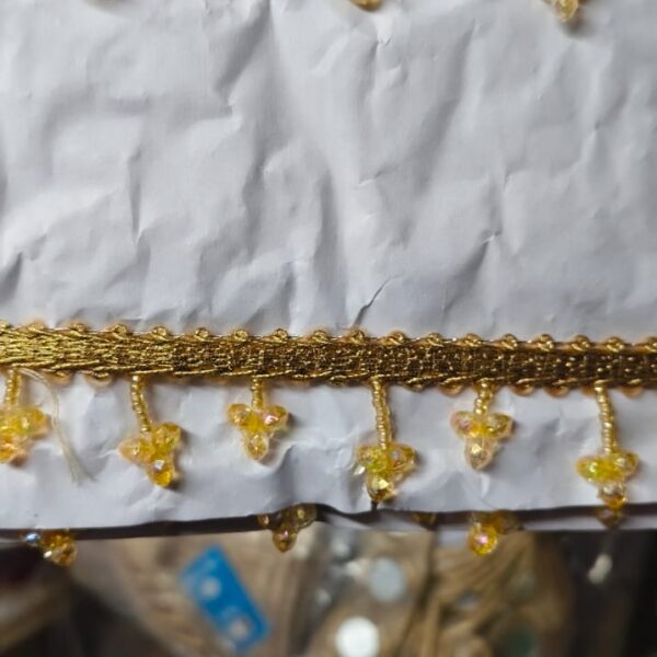 Golden Crystal Butterfly Hanging Lace – 8 Meter