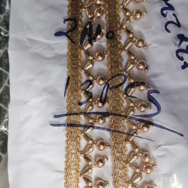 Golden Rose Gold Ball Geometric Lace – 8 Meter