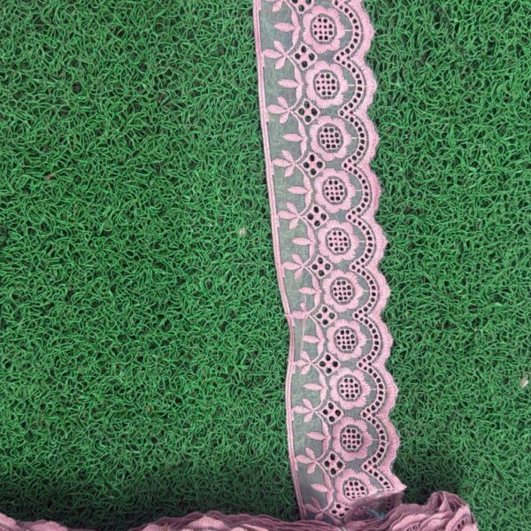 Organza Round Floral Cut Border Lace – 20 Meter