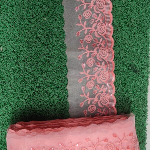 Rose Vine Organza Embroidery Lace – 20 Meter