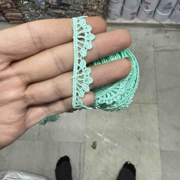 Mint Green Fan Drop GPO Lace – 20 Meter