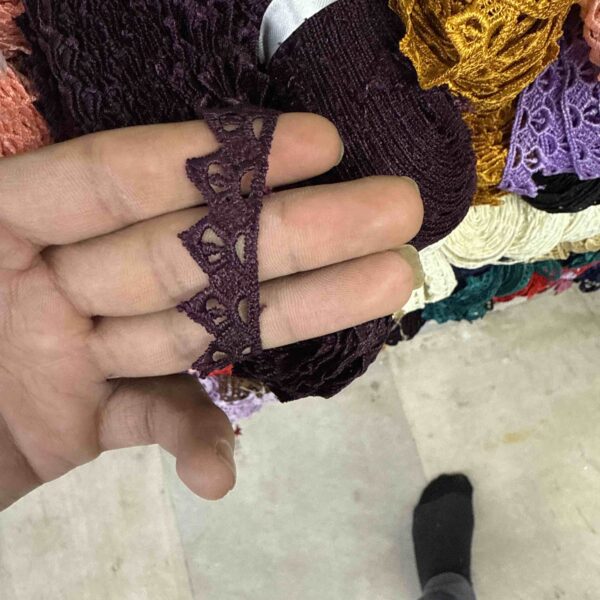 Dark Plum Triangle Heart GPO Lace – 20 Meter