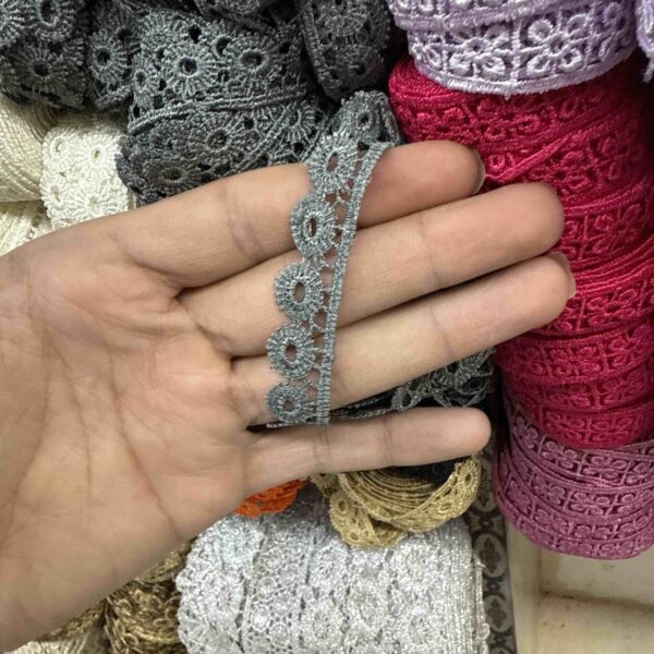 Grey Ring Drop GPO Lace – 20 Meter